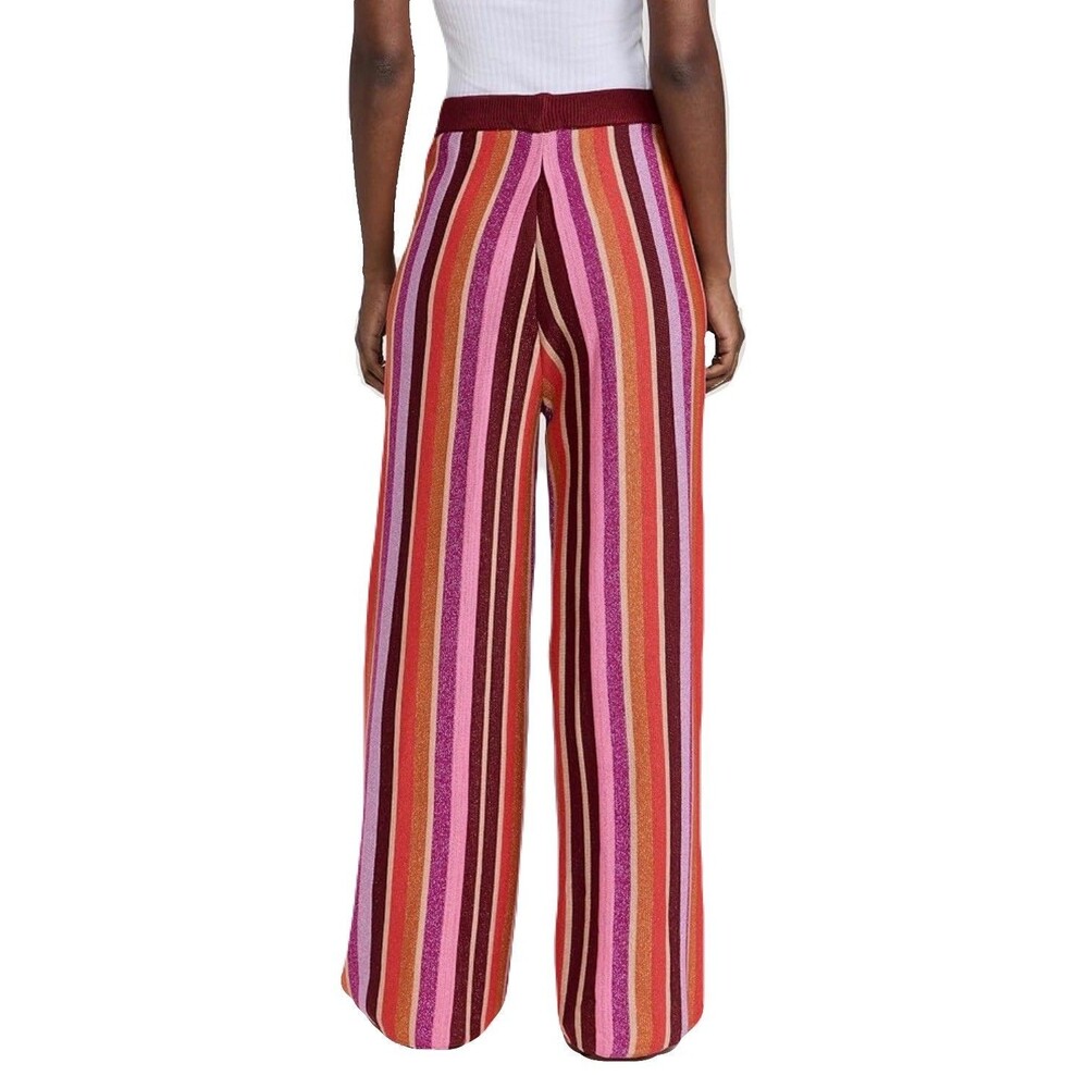 NEW DRESS TO Rio de Janeiro Womens Small Magic Stripe Metallic Knit Pants $190 - Picture 2 of 10
